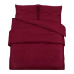 Ensemble de housse de couette - garosa - bordeaux - 200x200 cm - microfibre - douceur exceptionnelle