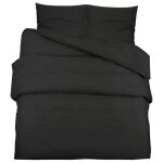 Ensemble de housse de couette - mothinessto - noir - 140x200 cm - microfibre l�g�re - douceur exceptionnelle ...