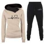 Ensemble jogging femme - survetement de sport - kaki - manches longues - confortable - �l�gant