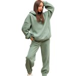 Ensemble jogging femme survtement sport grande taille - vert - manches longues - respirant