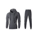 Ensemble jogging survêtement homme - pull hooded gris foncé m - manches longues - multisport Ensemble jogging survêtement homme - pull hooded gris foncé m - manches longues - multisport