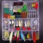 Ensemble de leurres de peche 180 pcs tackle lots y compris les grenouilles leurres leurres durs leurres ...
