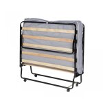 Lit dappoint pliant avec matelas et sommier 80x190 - noir - fabriqu en france - terre de nuit