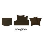 Ensemble de literie - homerokk - housse de couette 140x200 - taie 65x65 - drap housse 90x190 - marron ...