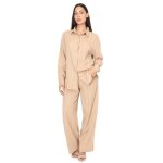 Ensemble avec :longue chemise ample et plisse  boutons devant et sur les manches. pantalon ample avec ...