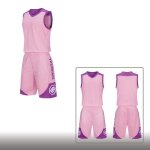 Ensemble maillot et short basket - ball enfant - rose - training sport - schage rapide - respirant