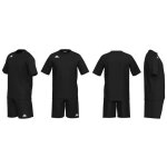 Ensemble maillot et short enfant - kappa gorkit - noir - 100% polyester - manches courtes