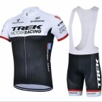 Ensemble maillot de v�lo route homme manches courtes + cuissard � bretelles cycliste vtt gel - blanc ...