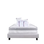 Ensemble matelas 160x200 cm viscoplus 26 cm m�moire de forme ferme face �t� / hiver + sommier gris ep20cm ...