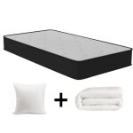Ensemble matelas couette et oreillers - iztoss - m�moire de forme - 90x190 cm - ferme - hypoallerg�nique ...
