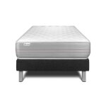 Ensemble matelas sommier 120x190 cm - sommier noir (en kit) - vitalmemo noir