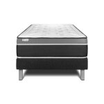 Ensemble matelas sommier 120x190 cm - vital care noir Ensemble matelas sommier 120x190 cm - vital care noir