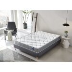 Ensemble matelas + sommier (140x190cm) - eliha ressorts ensach�s & mousse hdensit� �p 20cm + sommier ...