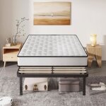 Ensemble matelas et sommier 140x200cm - frixovel lit 140x200 avec sommier et matelas - matelas 140x200x16 ...
