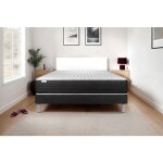 Ensemble matelas sommier 160x200 cm - sommier noir (en kit) - vitalmemo one noir