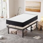 Ensemble matelas et sommier 90x190cm - frixovel - m�moire de forme - equilibr� - noir