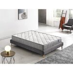 Matelas + sommier (140 x 200cm) - matelas sirius latex naturel 16cm + sommier bois stable & robuste revtement ...