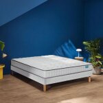 Ensemble merinos matelas mousse haute densit� optilit sommier twist et pieds 140x190