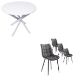 Ensemble meubles lot de 4 chaises de salle à manger chaise tapissée chaises table manger rf2710 Ensemble meubles lot de 4 chaises de salle à manger chaise tapissée chaises table manger rf2710
