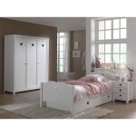 Ensemble de meubles pour enfant - amori - lit gigogne - blanc - bois - panneaux de particules Ensemble de meubles pour enfant - amori - lit gigogne - blanc - bois - panneaux de particules
