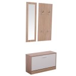 Ensemble de meubles dentr�e design contemporain : meuble chaussures miroir et panneau porte - manteau ...