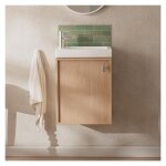 Ensemble meuble lave - mains d�cor ch�ne frame + robinet