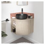 Ensemble meuble sous vasque dangle sorrento + vasque noire