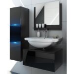 Ensemble meubles de salle de bain noir collection owl. colonne meuble sous vasque miroir siphon et leds ... Ensemble meubles de salle de bain noir collection owl. colonne meuble sous vasque miroir siphon et leds ...