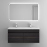 Sogood meuble de salle de bain gris foncé ensemble de 2 pièces meuble avec lavabo 144cm design botanica ... Sogood meuble de salle de bain gris foncé ensemble de 2 pièces meuble avec lavabo 144cm design botanica ...