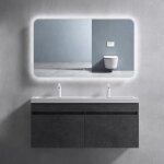 Sogood meuble de salle de bain gris ensemble de 2 pièces meuble avec lavabo 120cm design botanica avec ... Sogood meuble de salle de bain gris ensemble de 2 pièces meuble avec lavabo 120cm design botanica avec ...