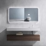 Ensemble de meuble de salle de bain marron avec lavabo 150cm design up - so good Ensemble de meuble de salle de bain marron avec lavabo 150cm design up - so good