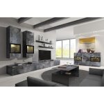 Ensemble meubles de salon ramos ? gris effet ardoise ? composition murale design sans led Ensemble meubles de salon ramos ? gris effet ardoise ? composition murale design sans led