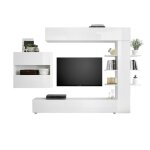 Ensemble de meubles de salon design avec nombreux rangements collection vasco. coloris blanc laqué. Ensemble de meubles de salon design avec nombreux rangements collection vasco. coloris blanc laqué.
