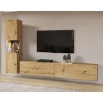 Ensemble meuble tv et vitrine - price factory - collection eva - marron - classique - intemporel Ensemble meuble tv et vitrine - price factory - collection eva - marron - classique - intemporel