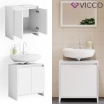 Meuble sous vasque simple emma 58x60cm blanc blanc vicco Meuble sous vasque simple emma 58x60cm blanc blanc vicco