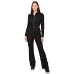 Ensemble avec :top court en maille c�tel� avec zip devant � double curseur. pantalon �vas� avec �lastique ...