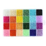 Ensemble de perles de rocaille en verre - surenhap - 24 couleurs vives - 3mm - accessoires de bricolage ...
