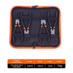 Ensemble de pinces � circlips 7 pouces avec m�choire droite / courb�e pour retirer les anneaux retenir ...