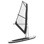 Ensemble de planche sup gonflable - salalis - sp053980 - noir et blanc - 330 x 72 x 10 cm - 1 place