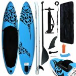 Ensemble de planche sup gonflable - vidaxl - 305x76x15 cm - bleu - 1 place - rsistant aux uv