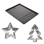 Ensemble avec plaque  ptisserie extensible et 10 emporte - pices - zenker