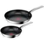 Ensemble de poêles - tefal - b817s255 - acier inoxydable - 2 pièces - Ø 20 cm et Ø 26 cm Ensemble de poêles - tefal - b817s255 - acier inoxydable - 2 pièces - Ø 20 cm et Ø 26 cm