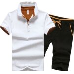Ensemble polo homme manche courte coton et short de sport - insfity - taille Élastique - blanc / noir ... Ensemble polo homme manche courte coton et short de sport - insfity - taille Élastique - blanc / noir ...