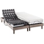 Ensemble relaxation lectrique matelas + sommier - 2x80x200 cm - matelas ressorts ensachs deko dream ...