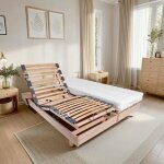 Ensemble relaxation matelas + sommiers �lectriques 2x90x200 - mousse - ferme - talca fabrication fran�aise ...