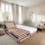 Ensemble relaxation matelas + sommiers �lectriques 2x90x200 - mousse - ferme - talca fabrication fran�aise ...