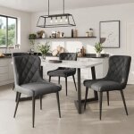 Ensemble de salle � manger - yuetopp - 5 pi�ces - table 117x68cm - 4 chaises - design moderne