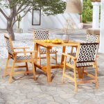 Ensemble de salle � manger de jardin 5 pcs bois dacacia solide ly3717 mothinessto
