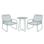 Outsunny - ensemble salon de jardin - acier - 63x57x82cm - vert