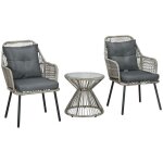 Ensemble salon de jardin 3 pièces style colonial 2 fauteuils coussins table basse acier époxy noir résine ... Ensemble salon de jardin 3 pièces style colonial 2 fauteuils coussins table basse acier époxy noir résine ...